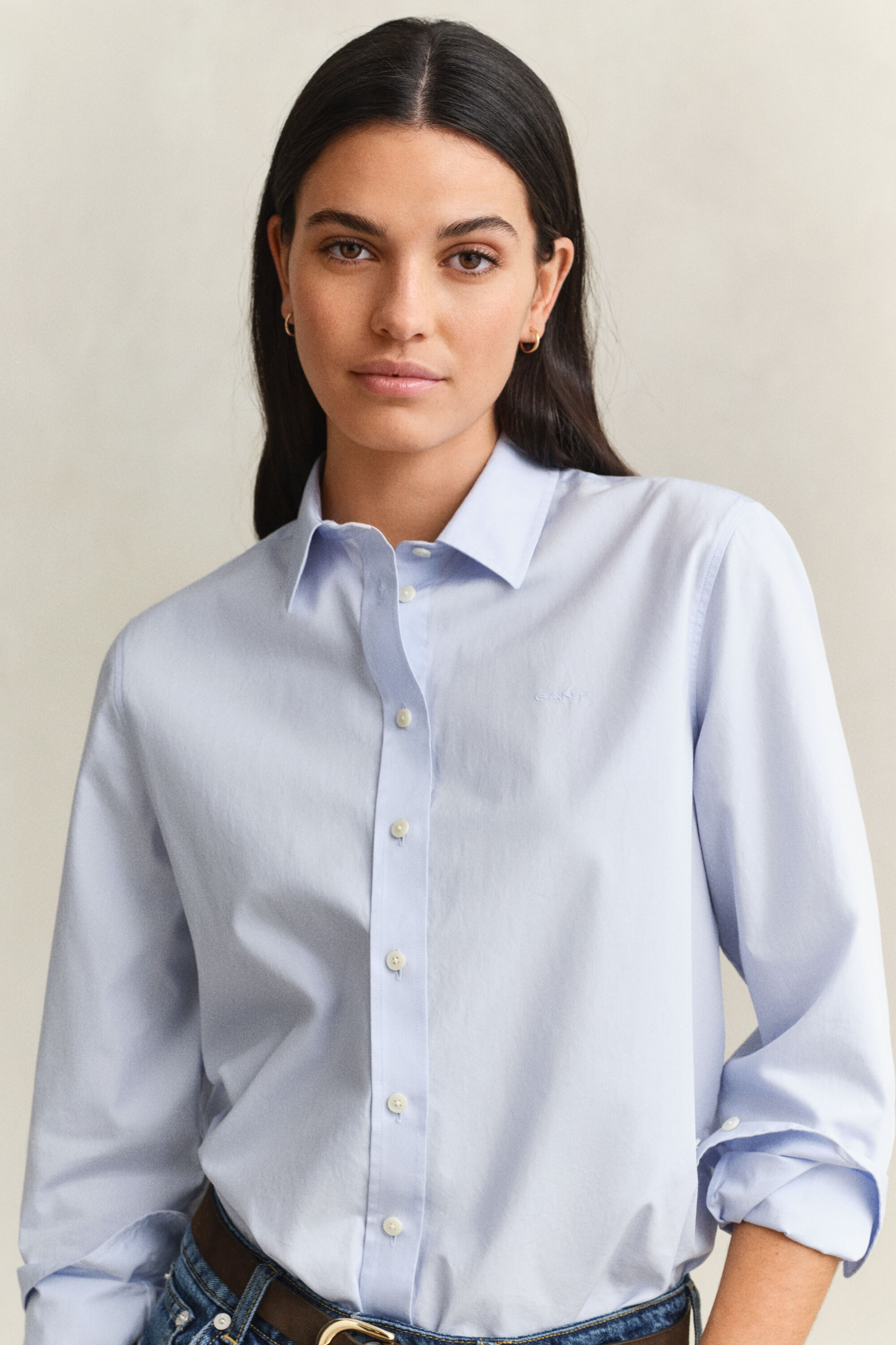 Regular fit klassisk poplin-skjorte