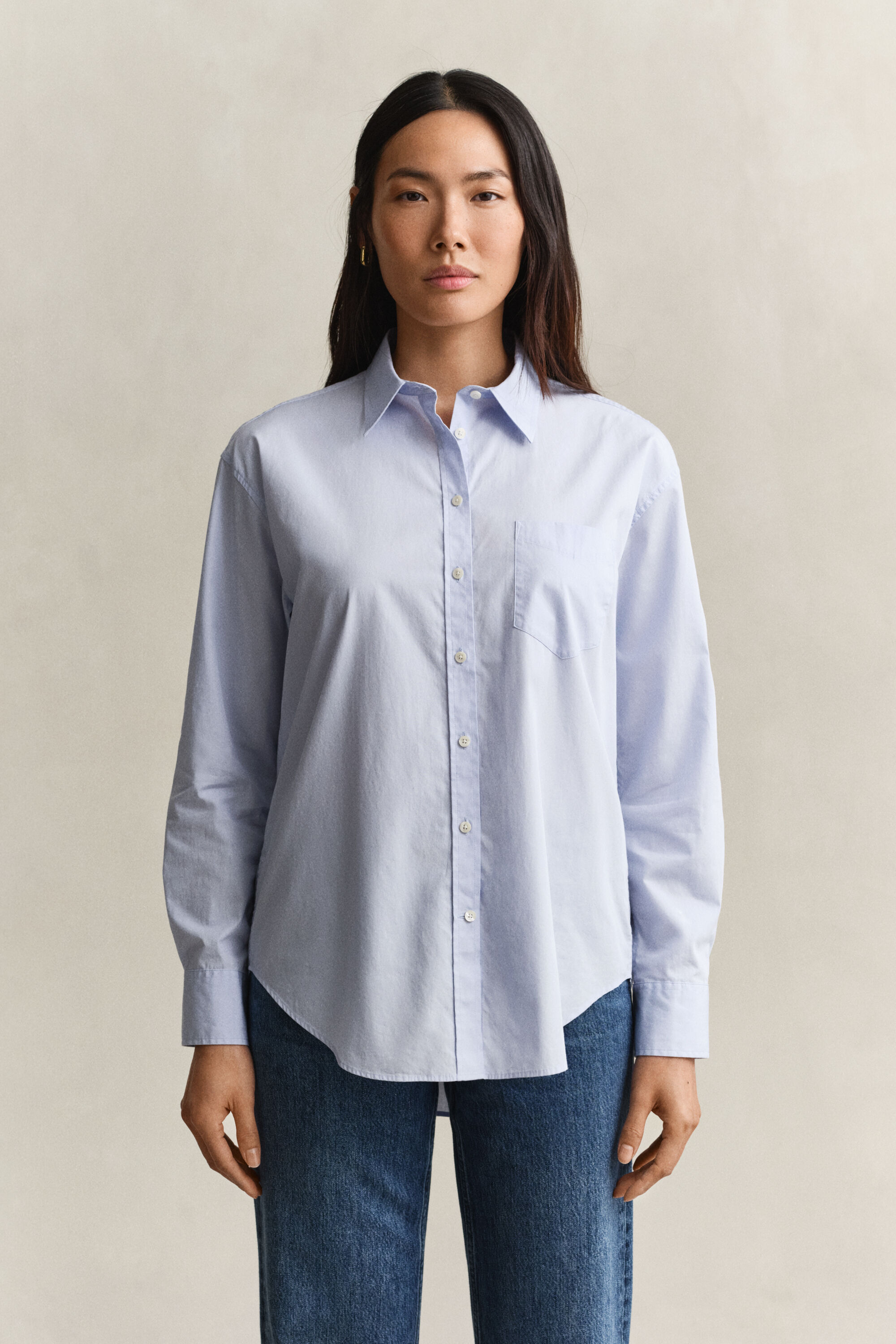 Relaxed Fit klassisk poplin-skjorte