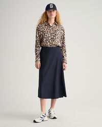 Relaxed fit Leopard modal skjorte