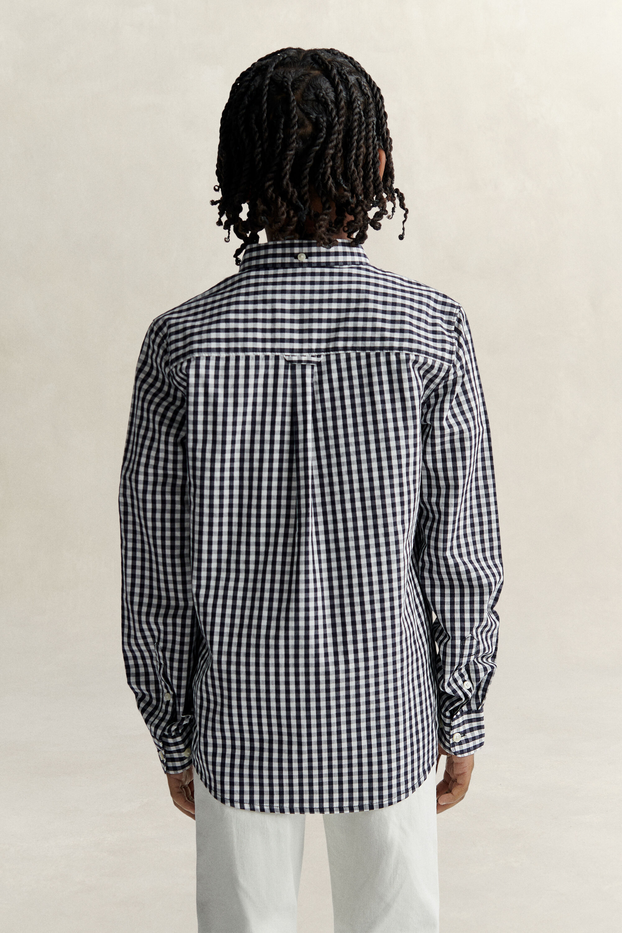 Teen Boys skjorte i gingham poplin