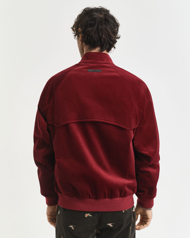 Harrington jakke i jernbanefløjl