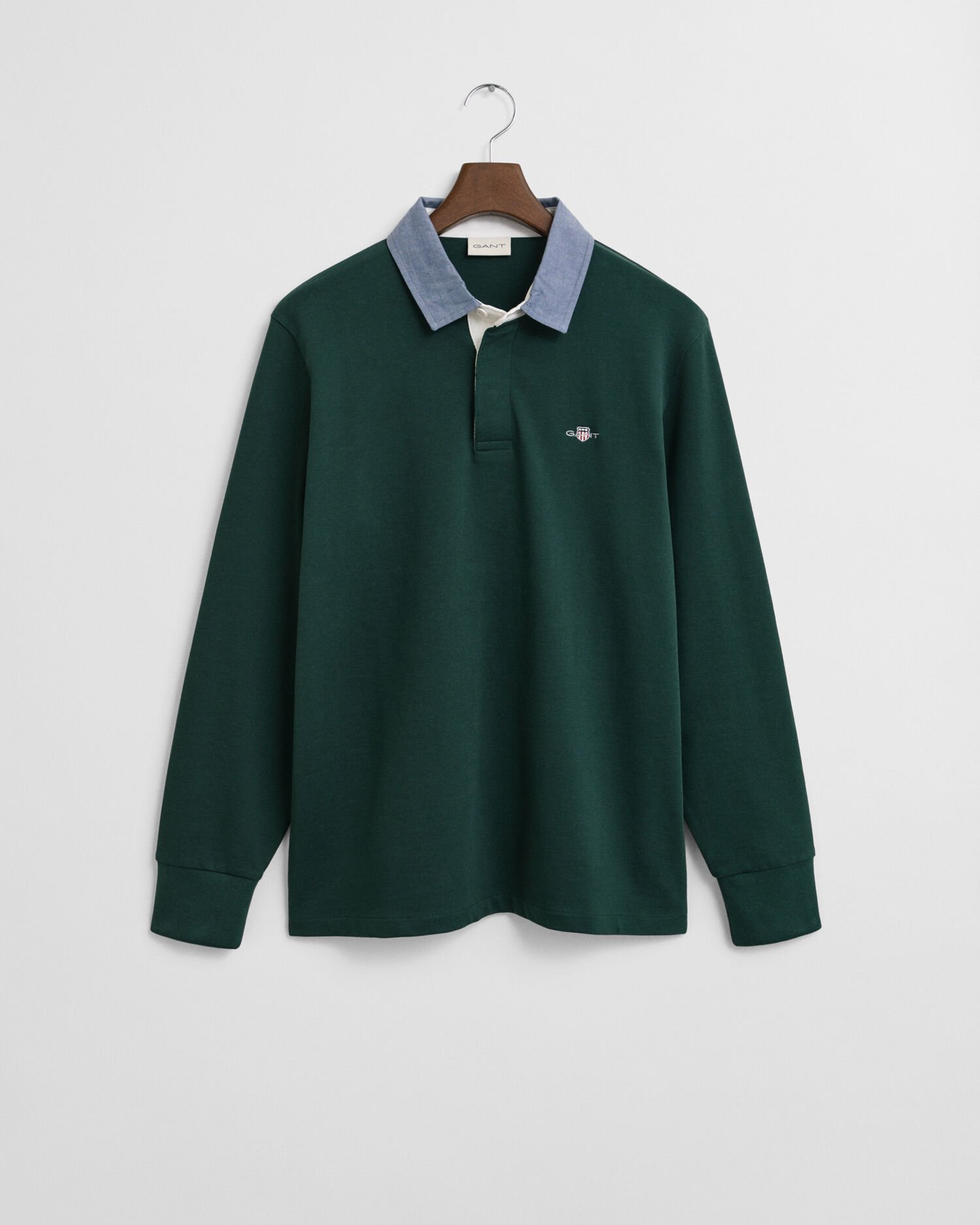 Heavy Rugger med krave i chambray