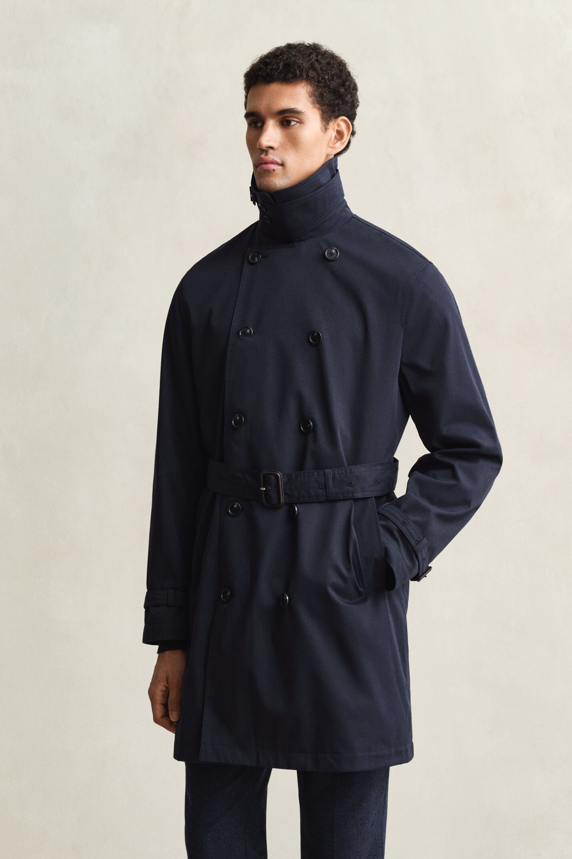 Trenchcoat i bomuldsblanding