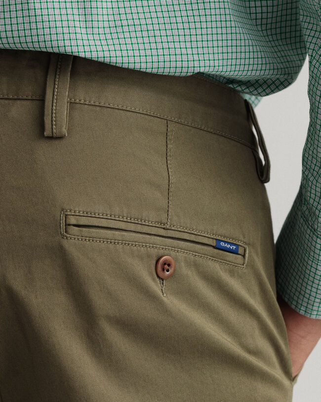 Hallden Slim fit chinobukser af twill