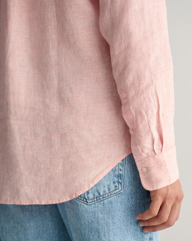 Regular fit stribet skjorte af h&oslash;r