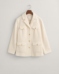 Slim fit blazerjakke med tekstur