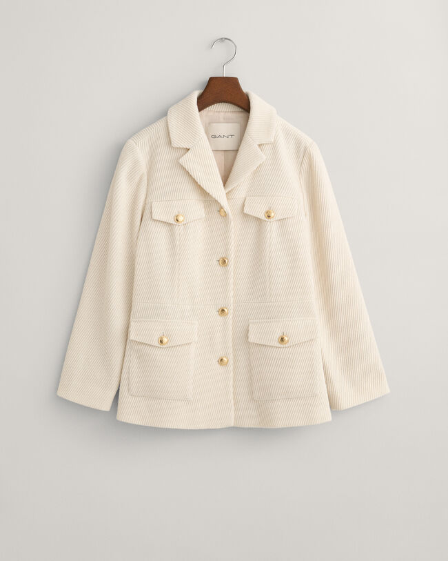 Slim fit blazerjakke med tekstur