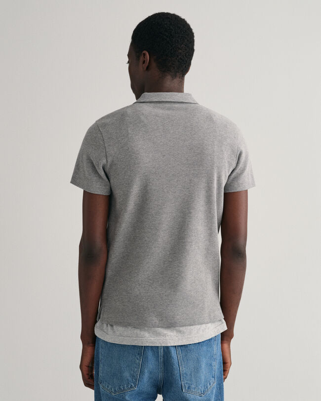 Waffle Texture piqu&eacute; poloskjorte