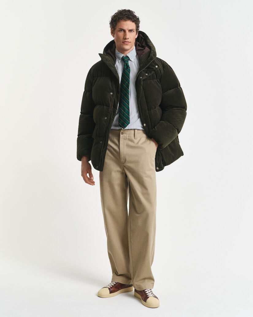 Regular fit stribet klassisk poplin-skjorte