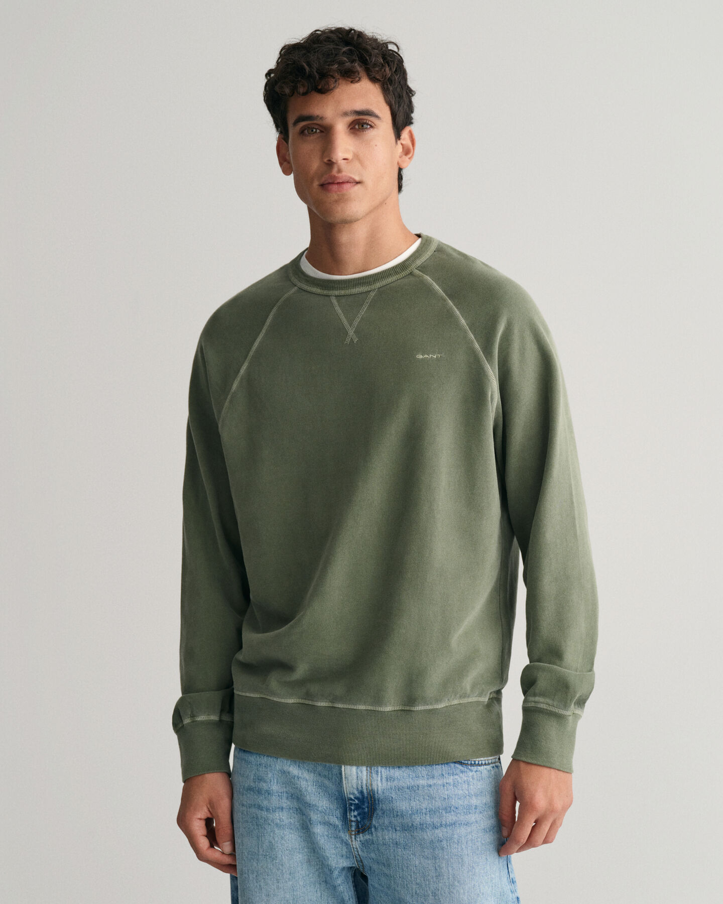 Sunfaded sweatshirt med crewneck