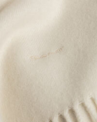 Ensfarvet uldhalstørklæde