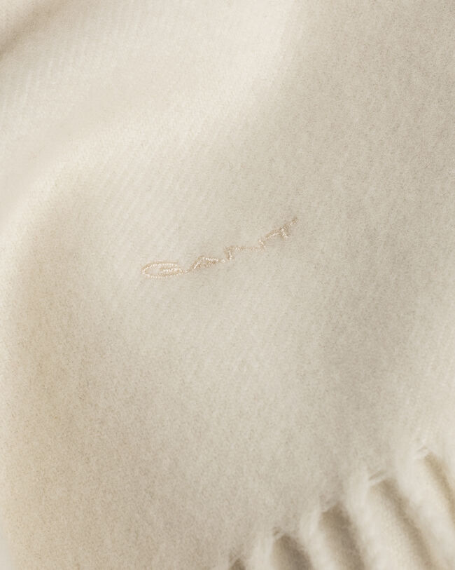 Ensfarvet uldhalstørklæde