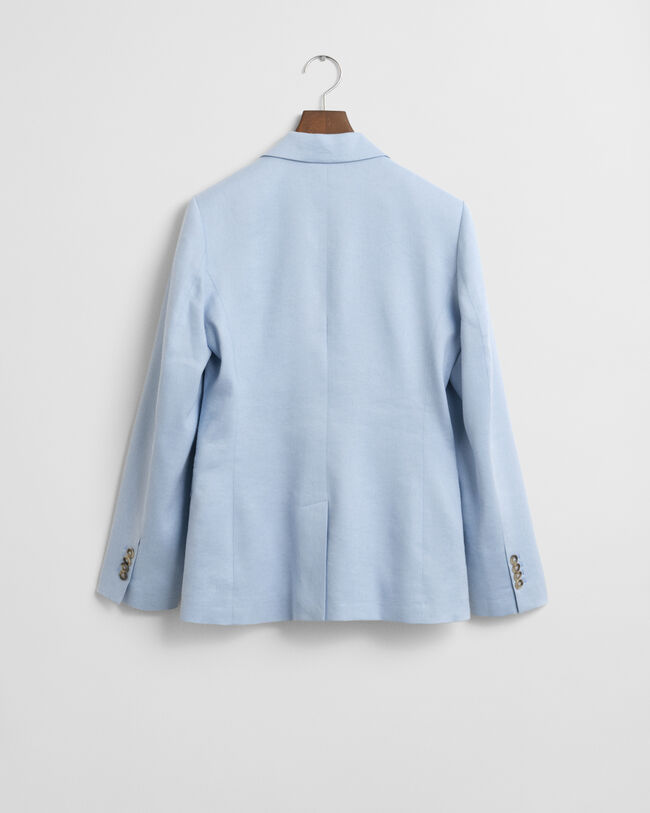 Slim fit hørblazer med stræk