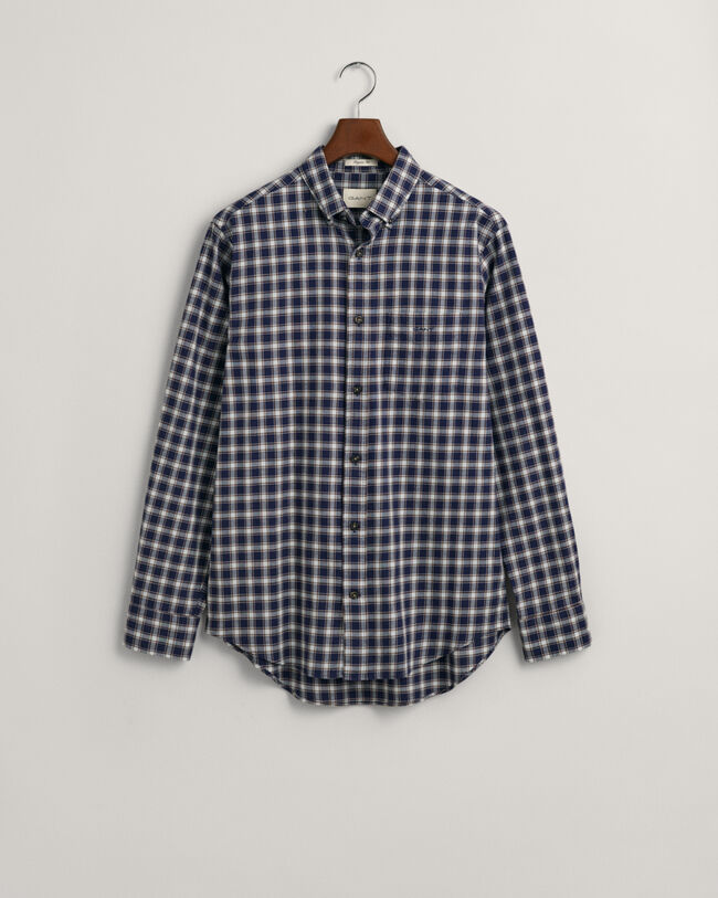 Regular fit flannelskjorte med mikrotern