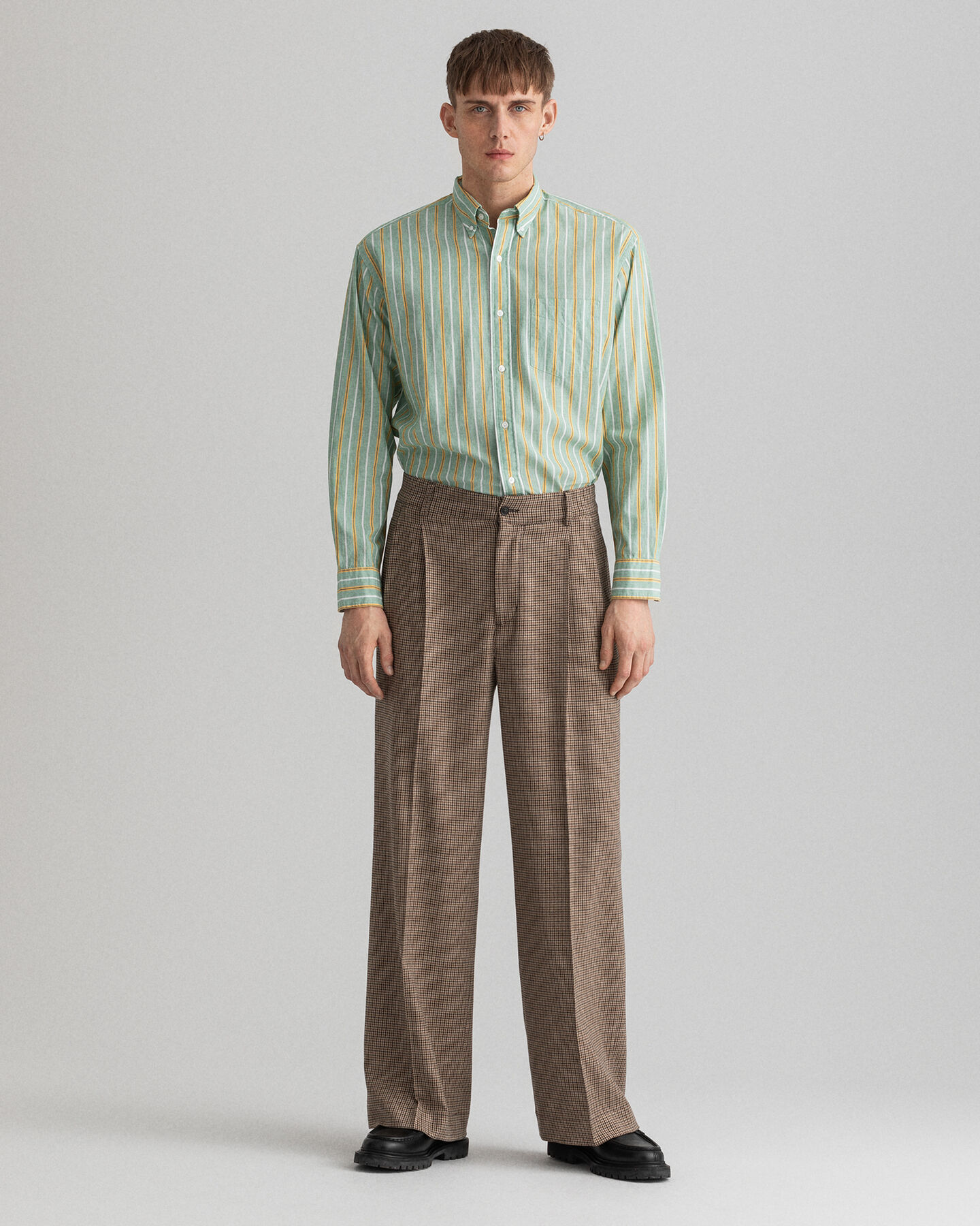 Ternede jakkesæt-bukser med læg