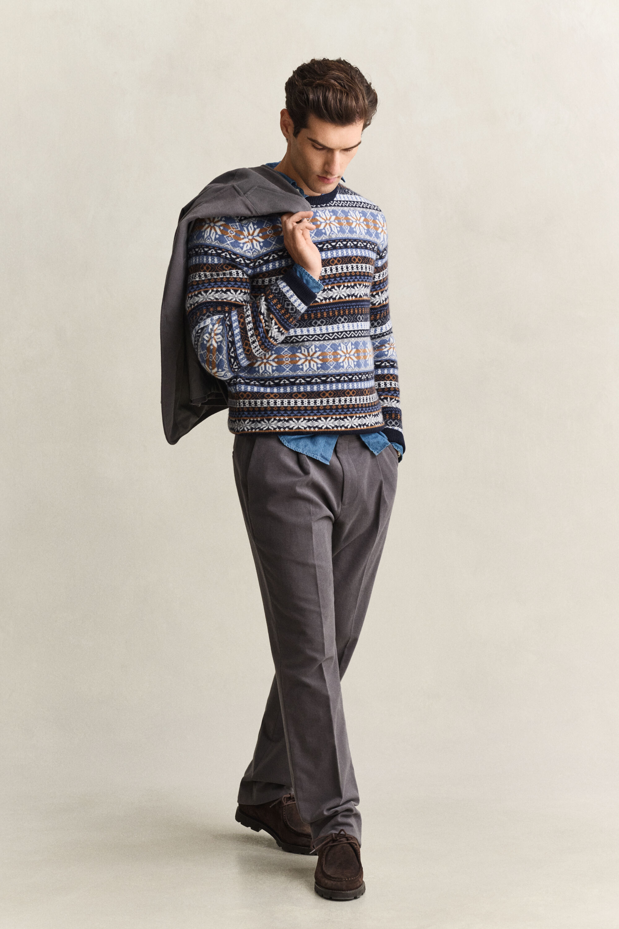 Fair Isle sweater med crewneck