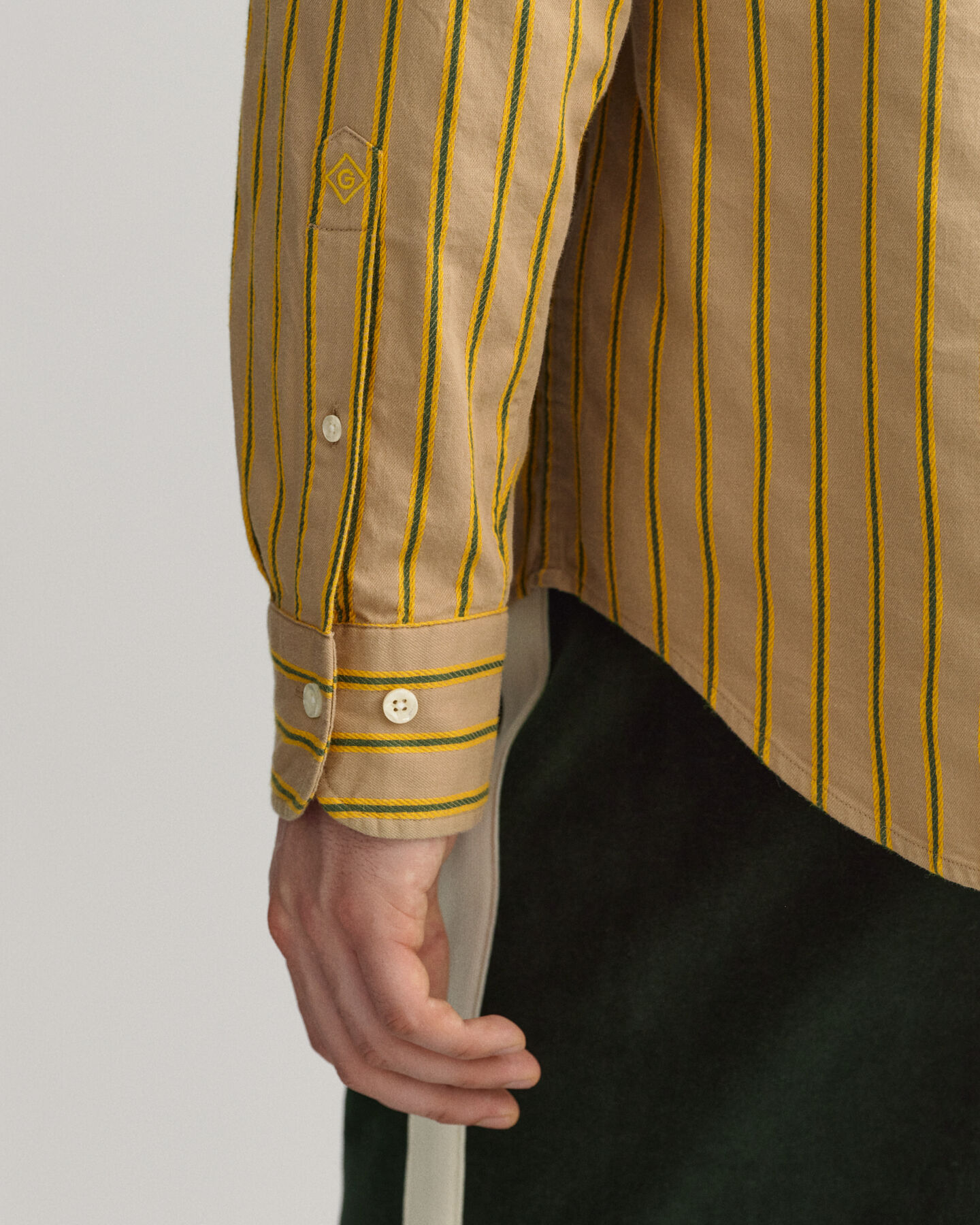 Relaxed fit dobby-stribet skjorte