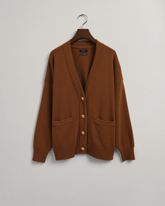 Ensfarvet Oversized cardigan