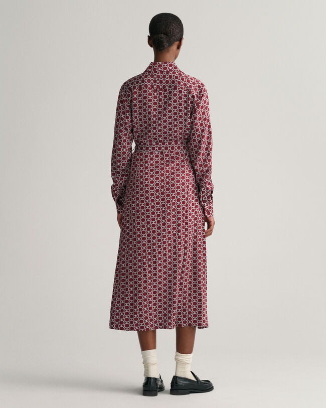 Slim fit Geometric skjortekjole