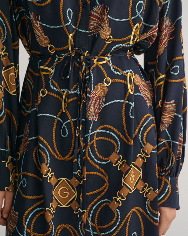 Rope Print skjortekjole