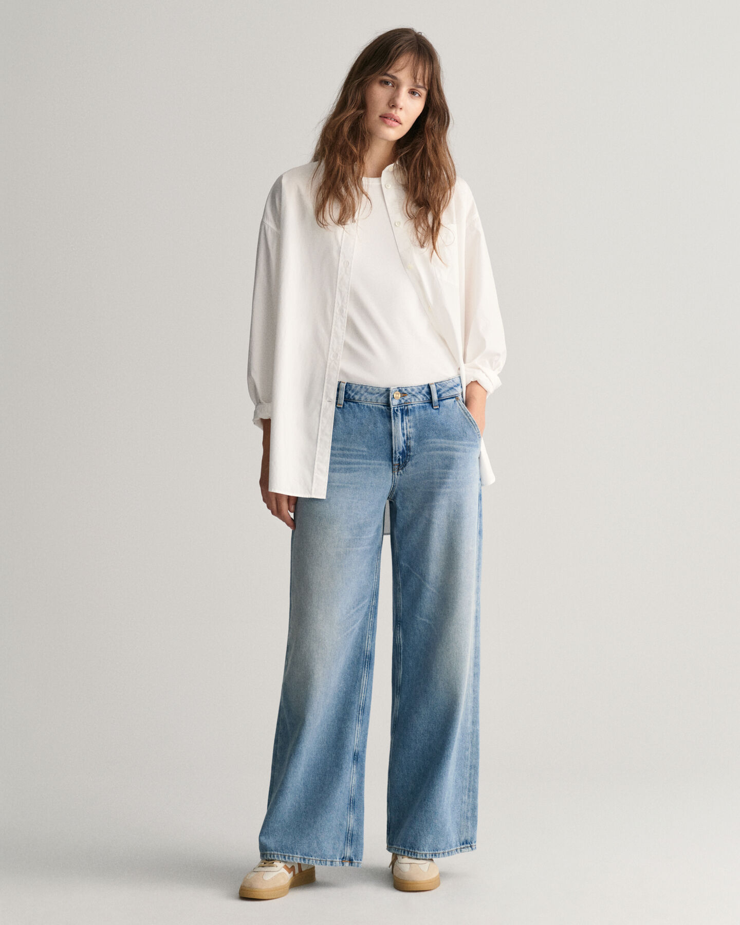 Oversized poplin-skjorte