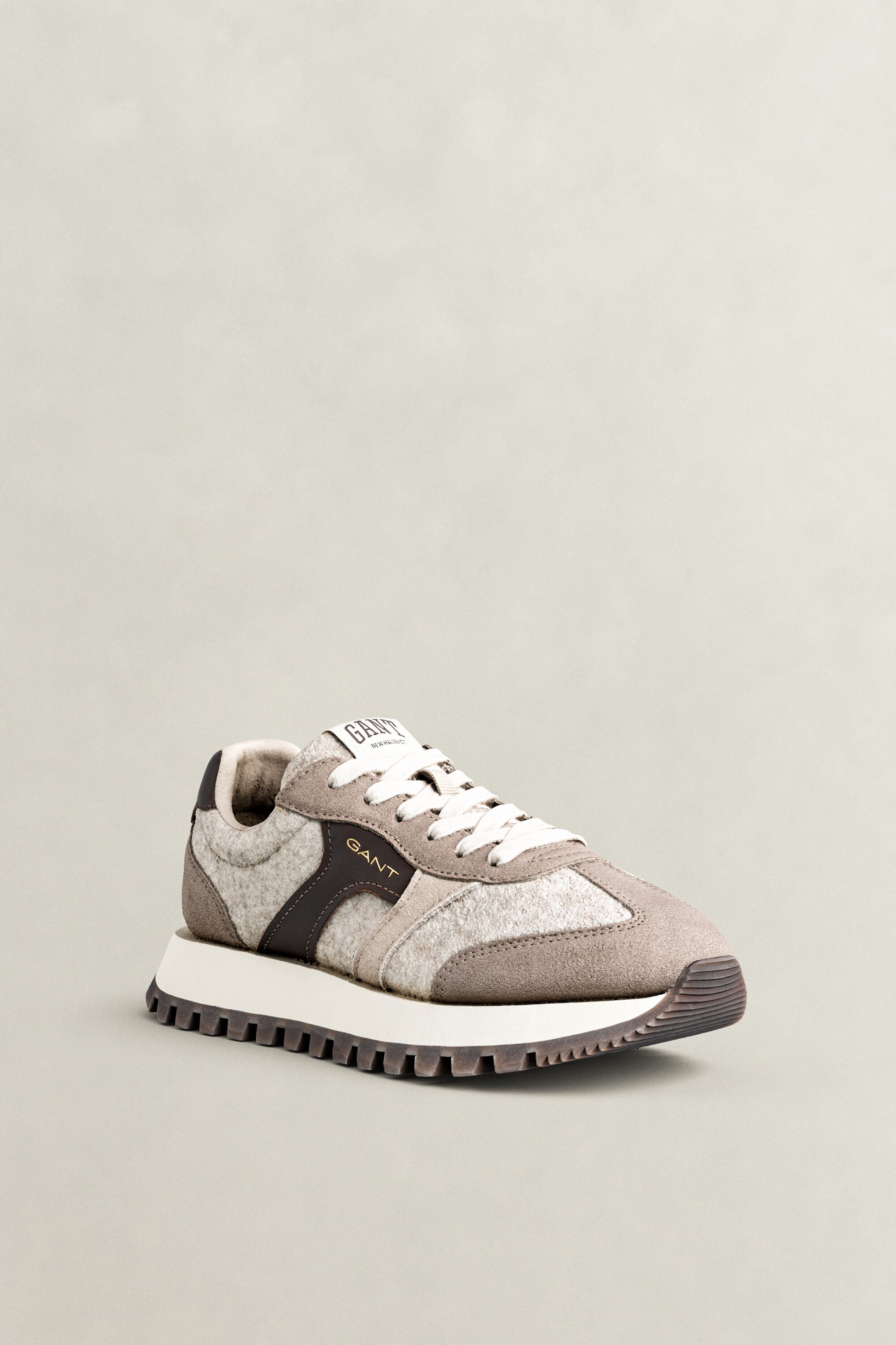 Caffay sneakers i uld og ruskind