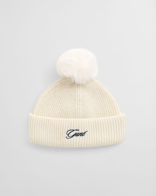 Girls beanie med pompon
