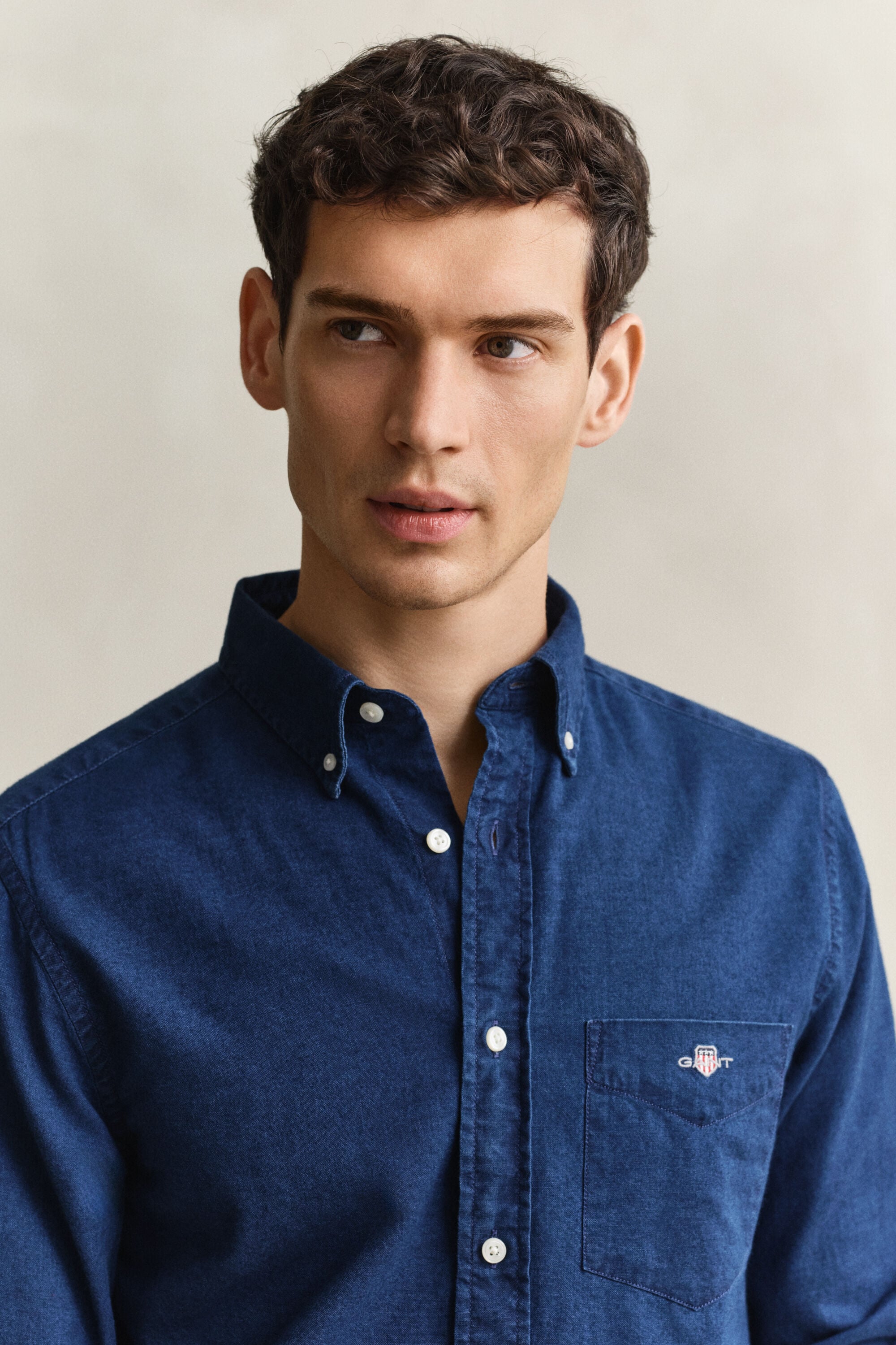 Indigo Oxford-skjorte