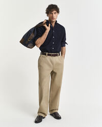 Regular fit skjorte af jernbanefløjl