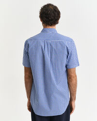 Regular fit klassisk gingham poplin-skjorte med korte ærmer