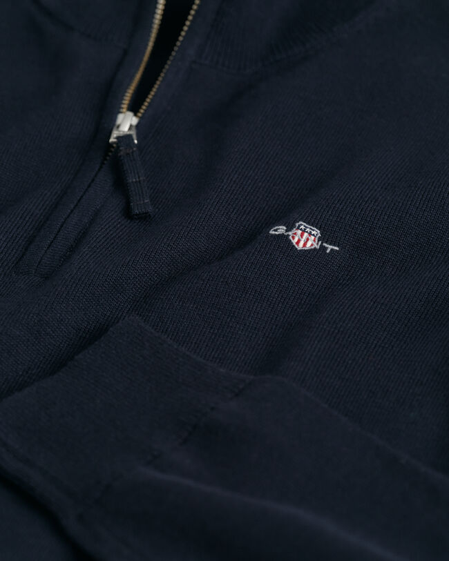 Teens Shield sweater i bomuld med halv lynlås