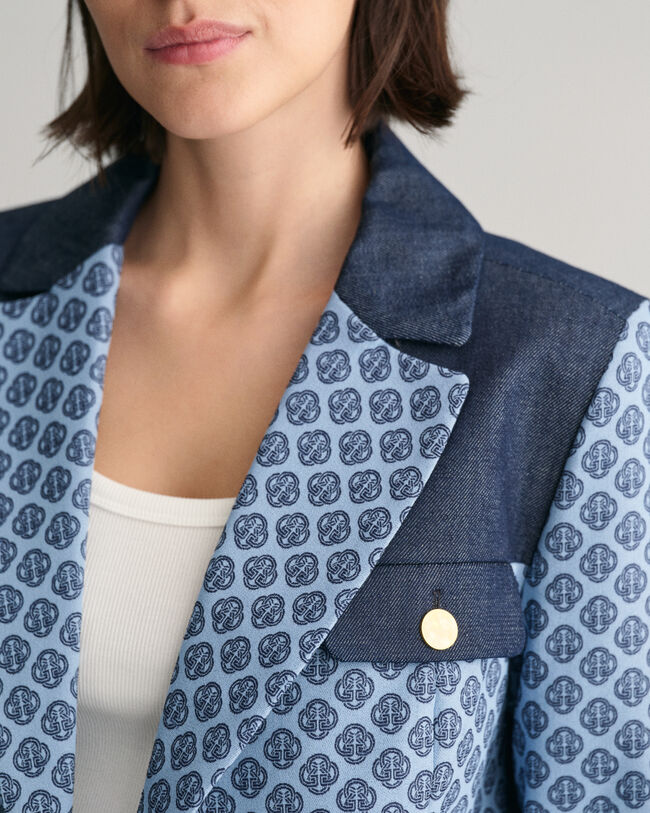 Slim fit Monogram Jacquard blazer