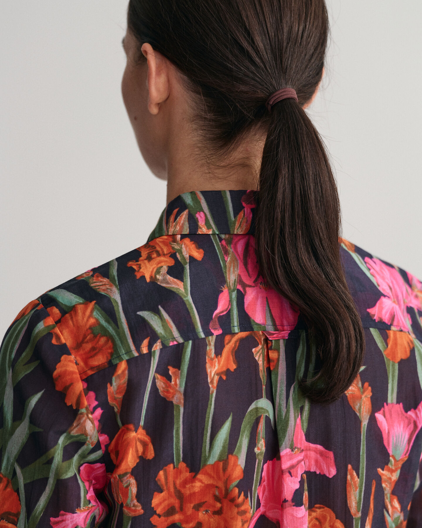 Regular fit bomuldssilkeskjorte med Iris-tryk