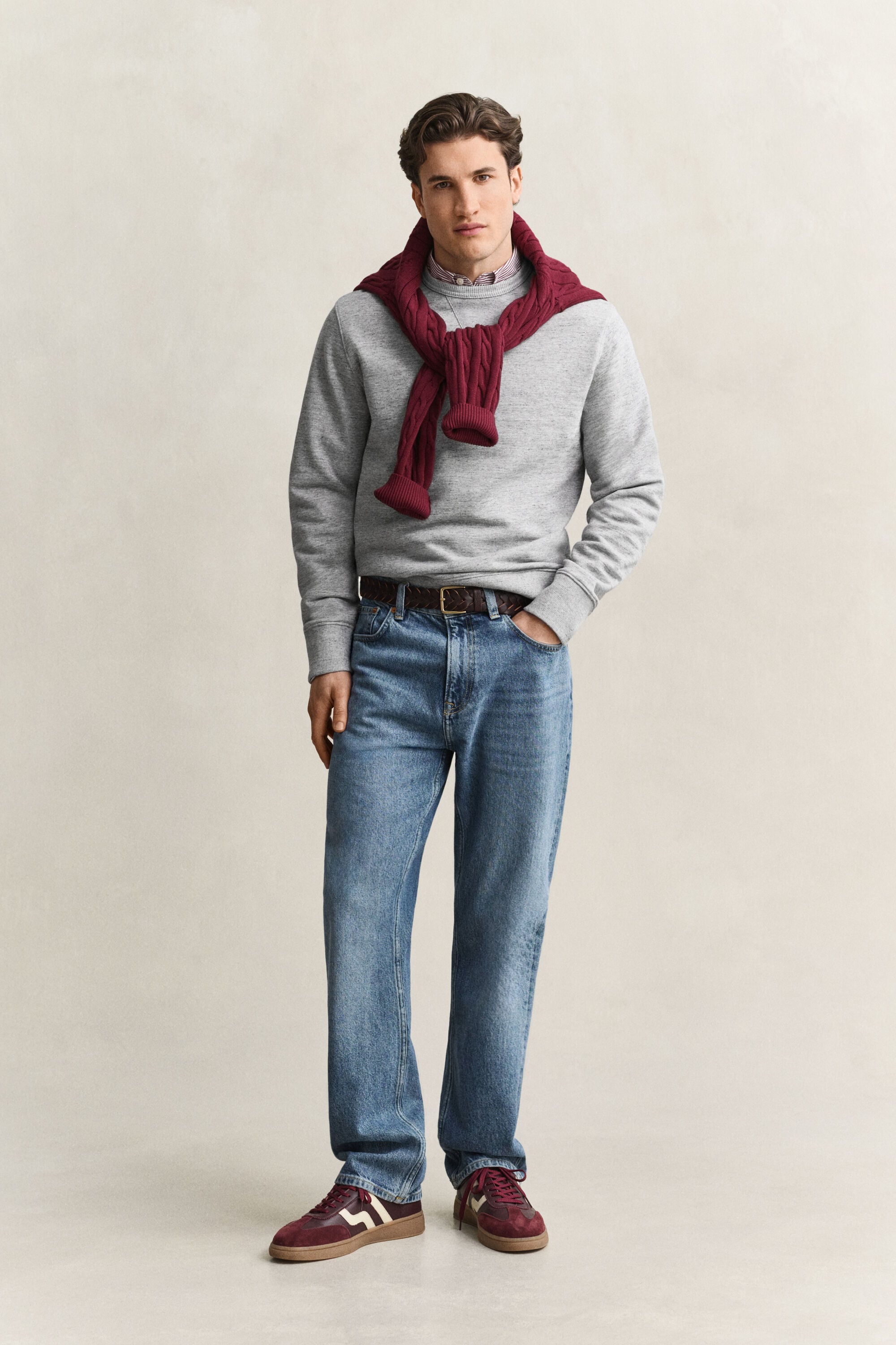 Meleret sweatshirt med crewneck