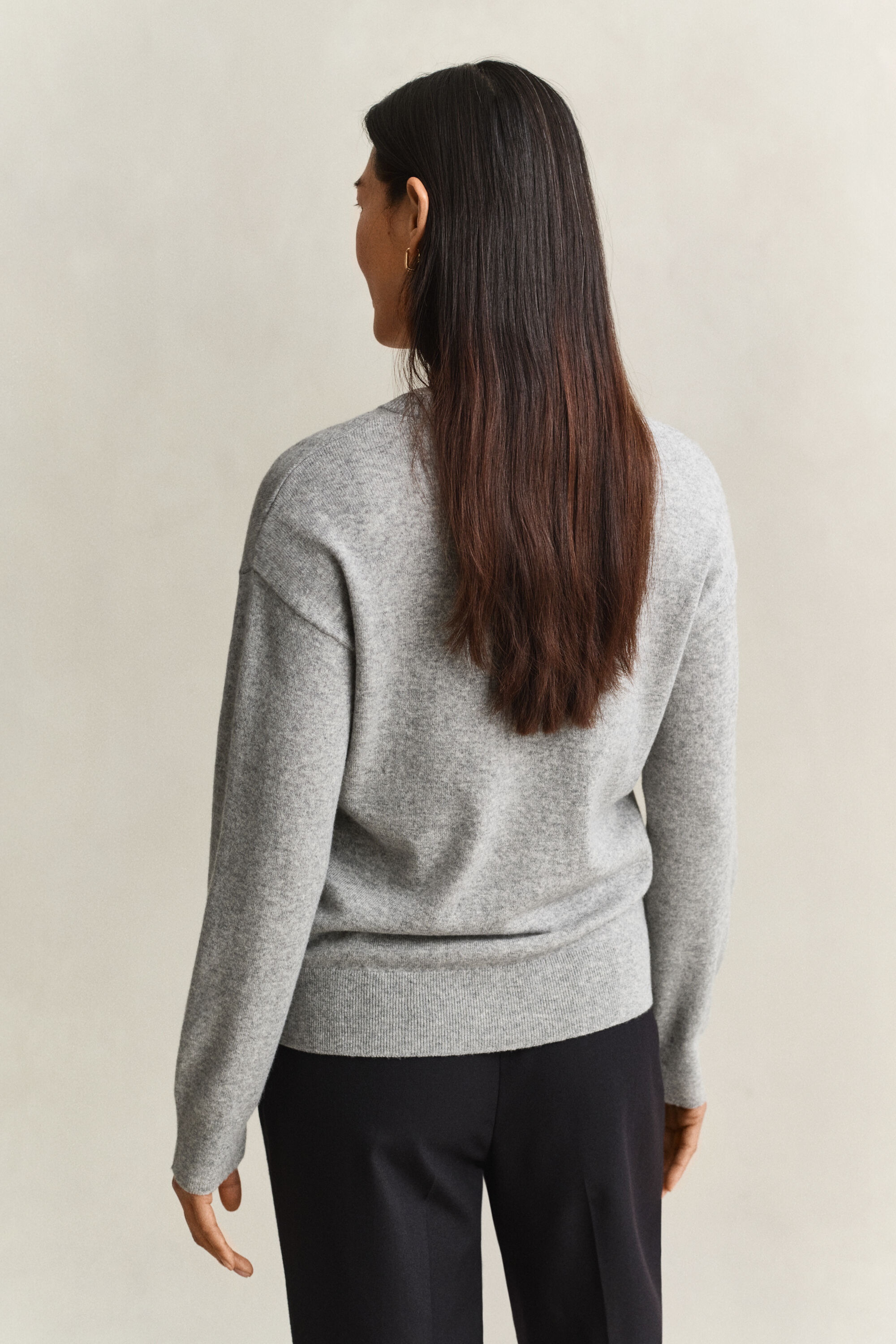 Crewneck sweater i ekstra fin lammeuld