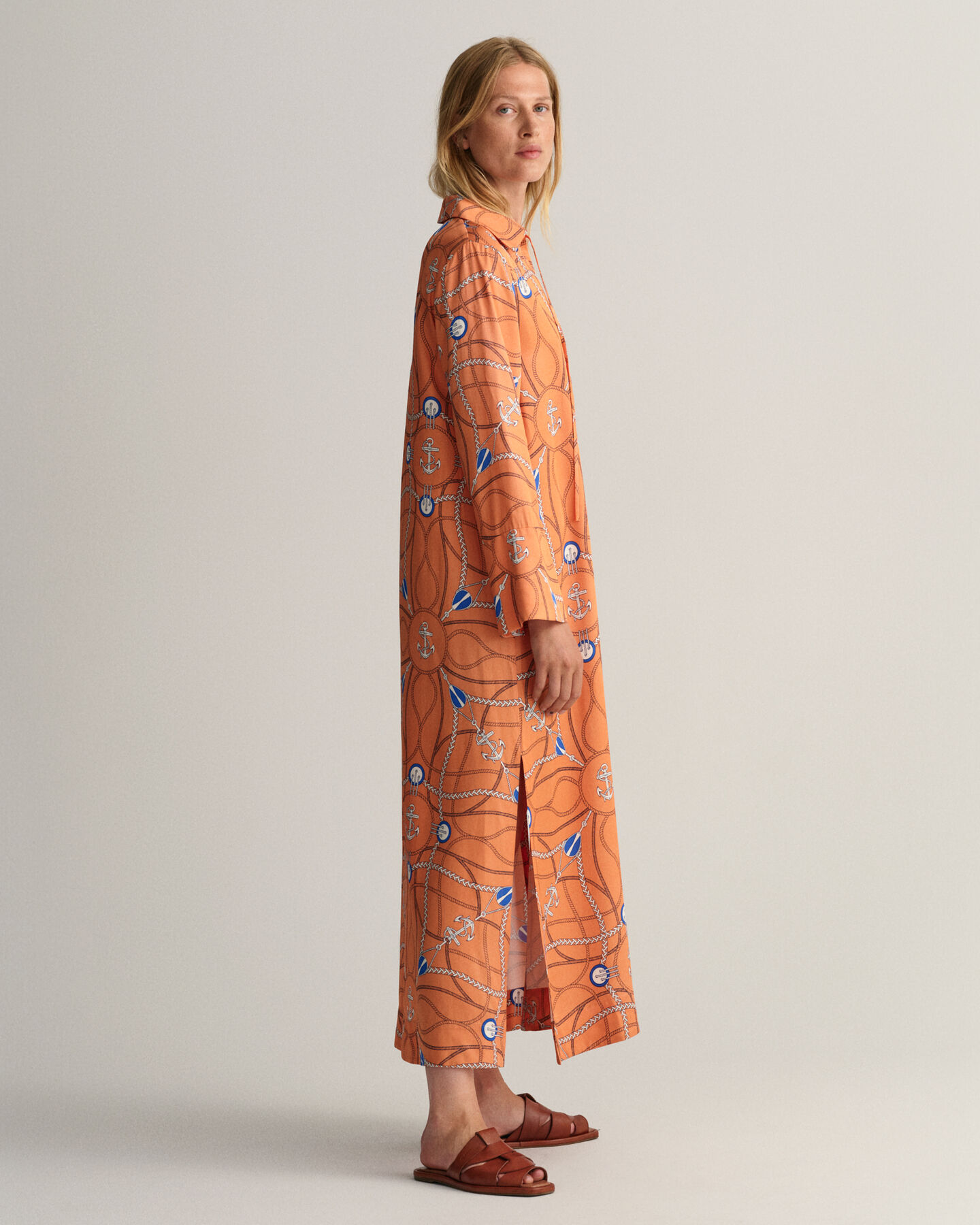 Kjole med Sailing-tryk