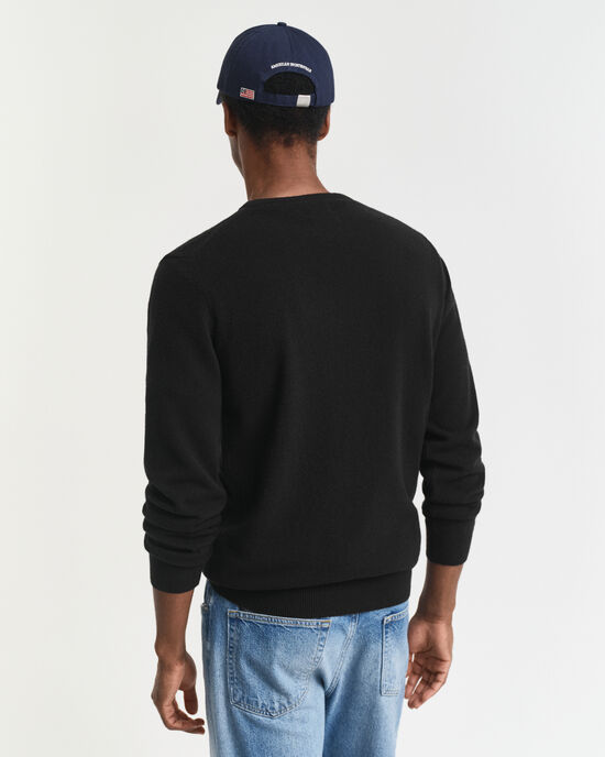 Crewneck sweater i ekstra fin lammeuld