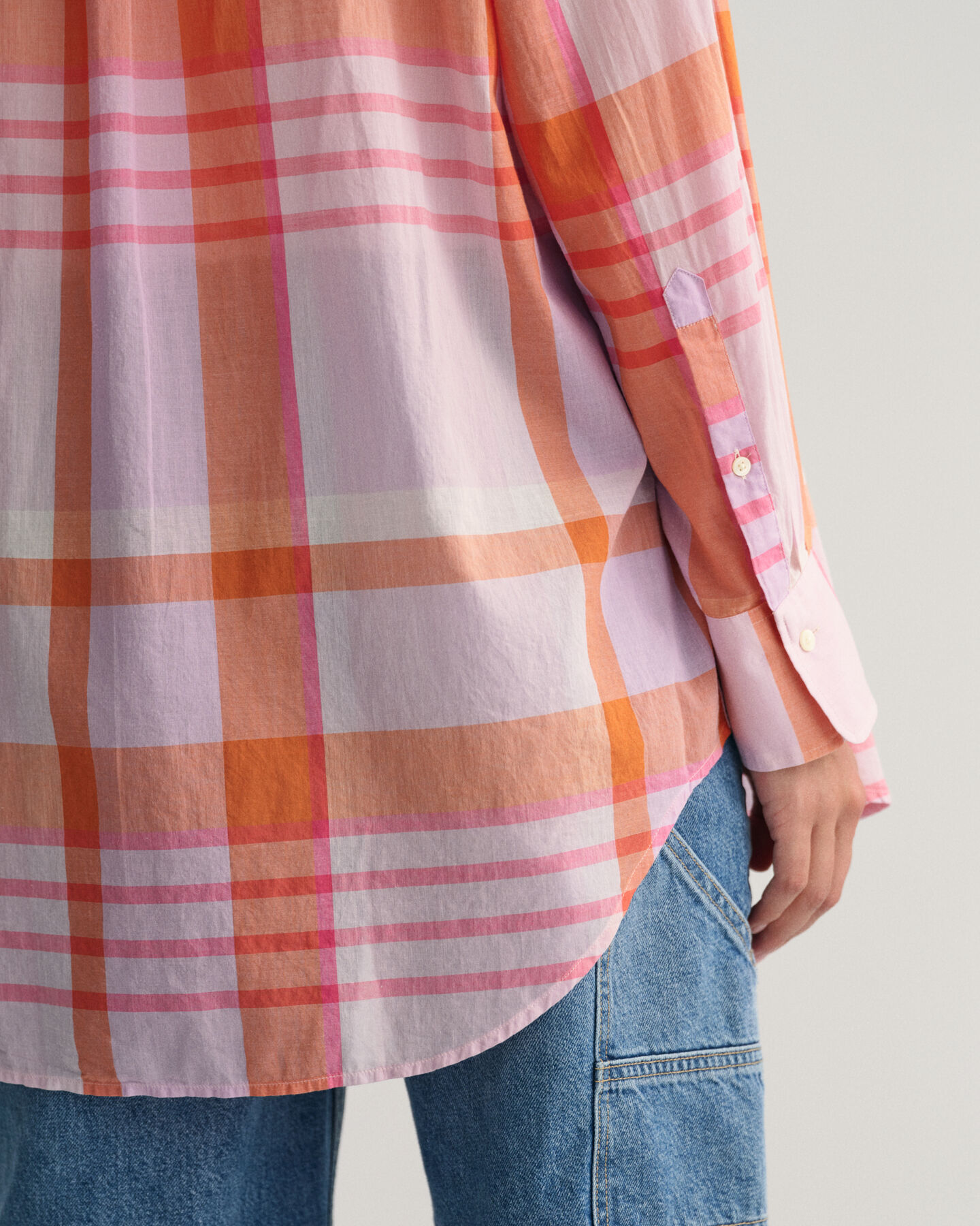 Oversized madras skjorte