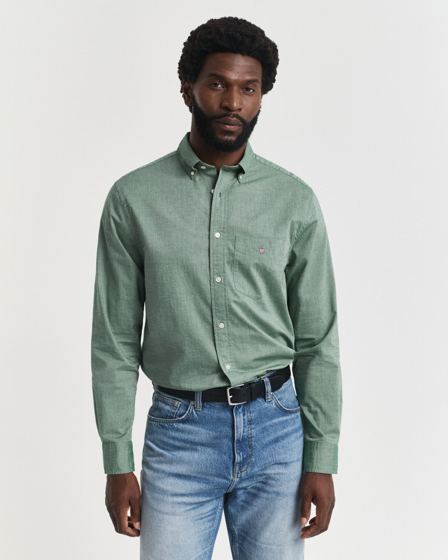 Regular fit klassisk poplin-skjorte
