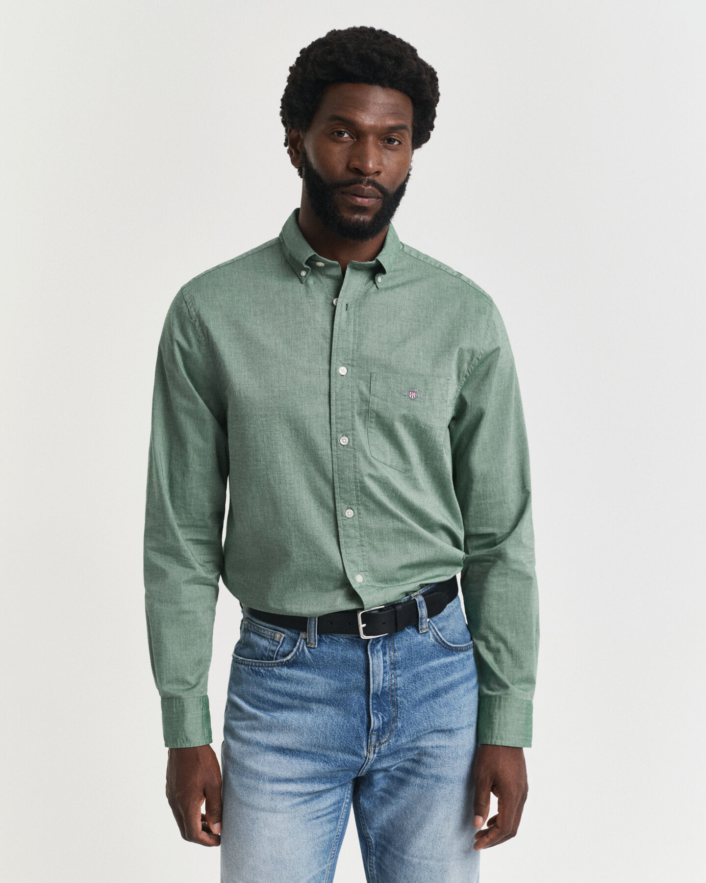 Regular fit klassisk poplin-skjorte
