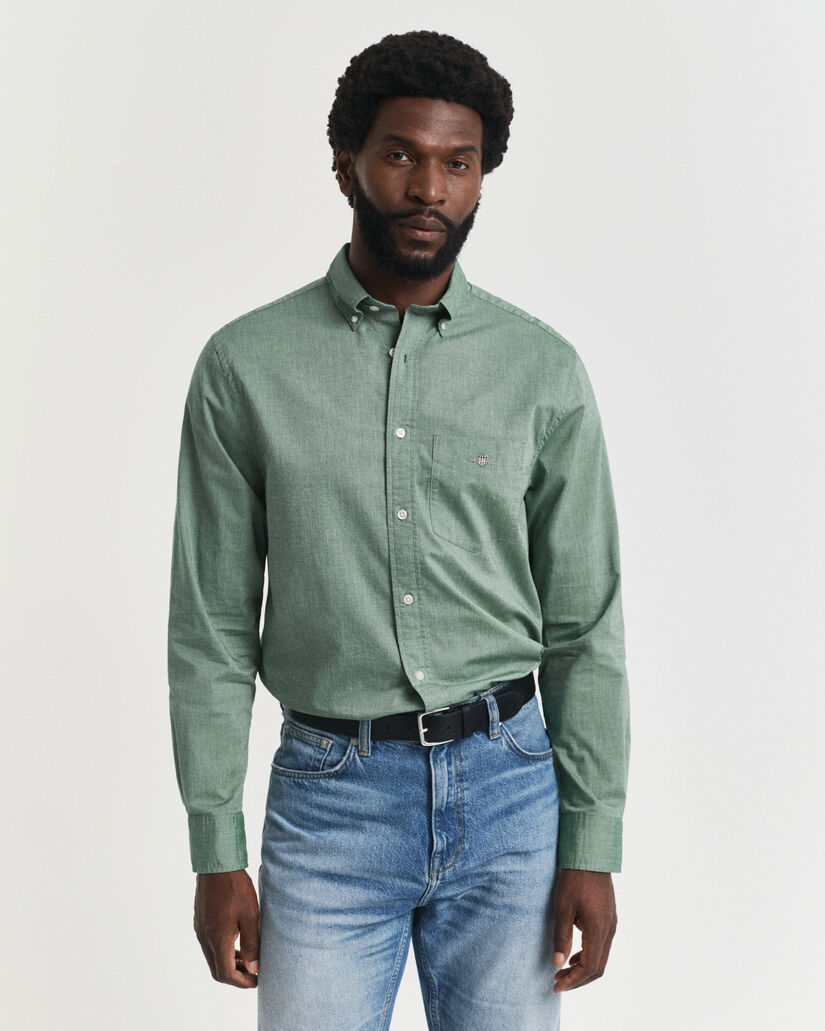 Regular fit klassisk poplin-skjorte