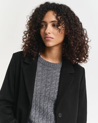 Classic skræddersyet frakke i uldblanding