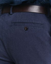 Slim fit bomuldsbukser med sildebensmønster