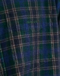 Regular fit ternet skjorte af jernbanefl&oslash;jl