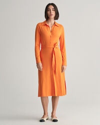 Slim fit jersey skjortekjole