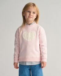 Girls Heart Graphic sweatshirt med crewneck