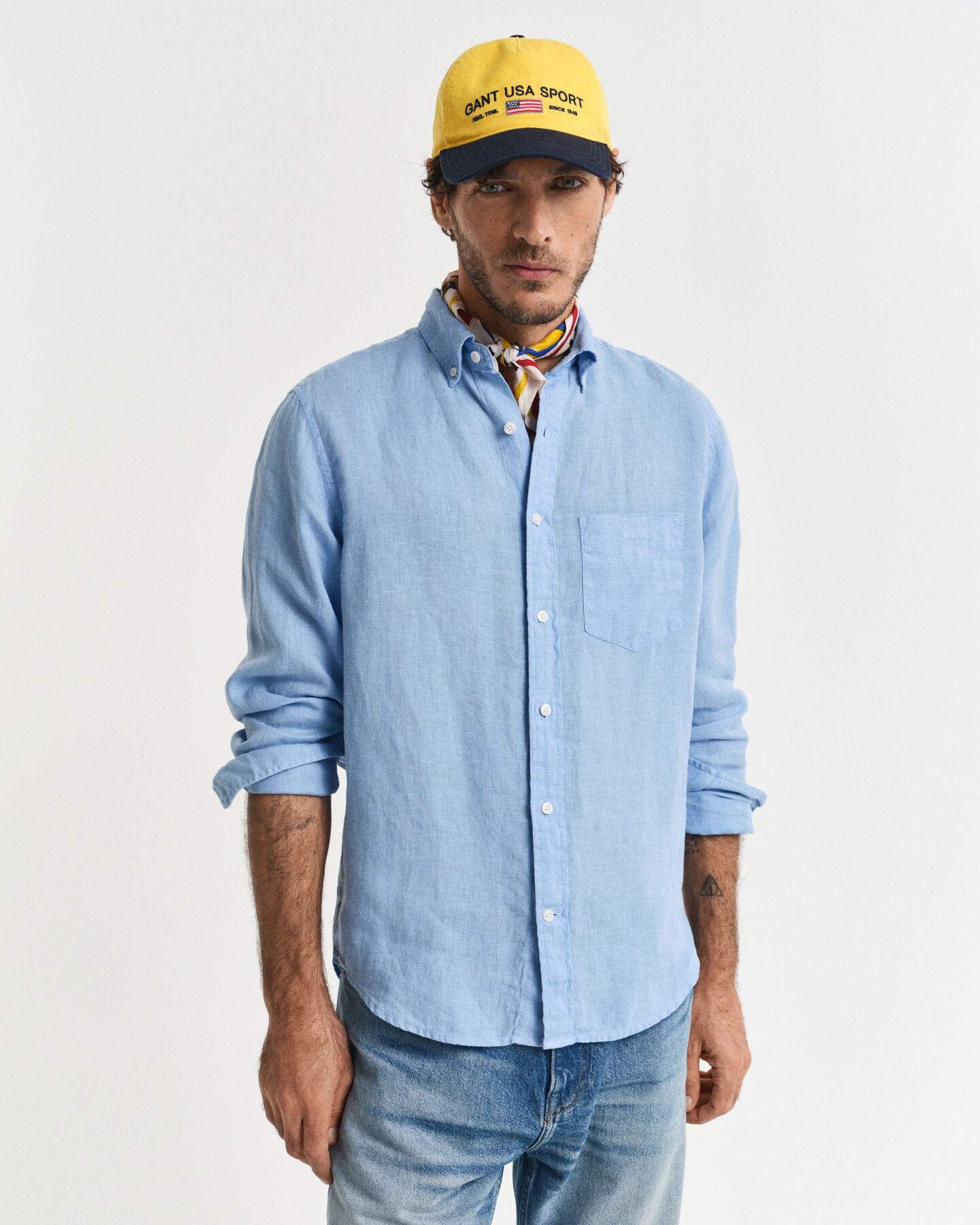 Regular fit garment-dyed h&oslash;rskjorte
