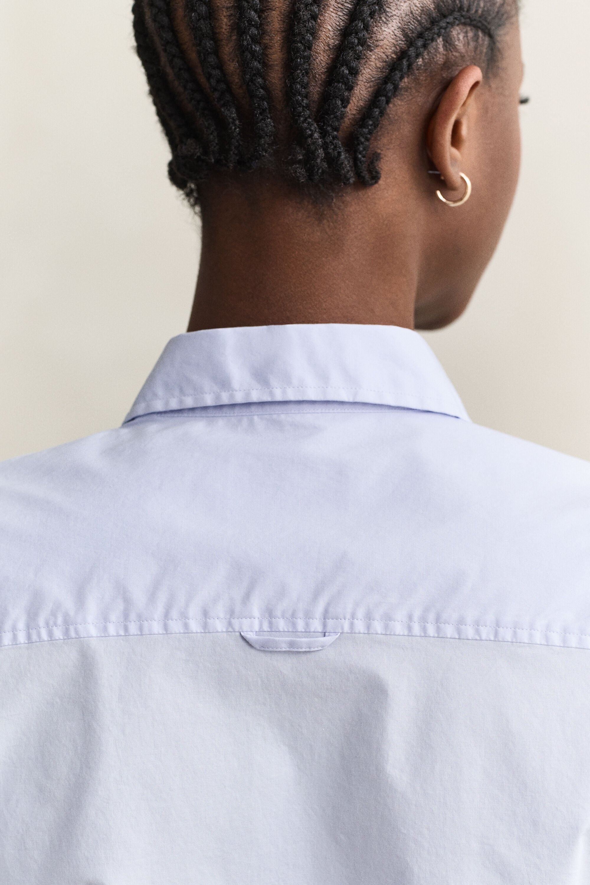 Slim fit poplin skjorte