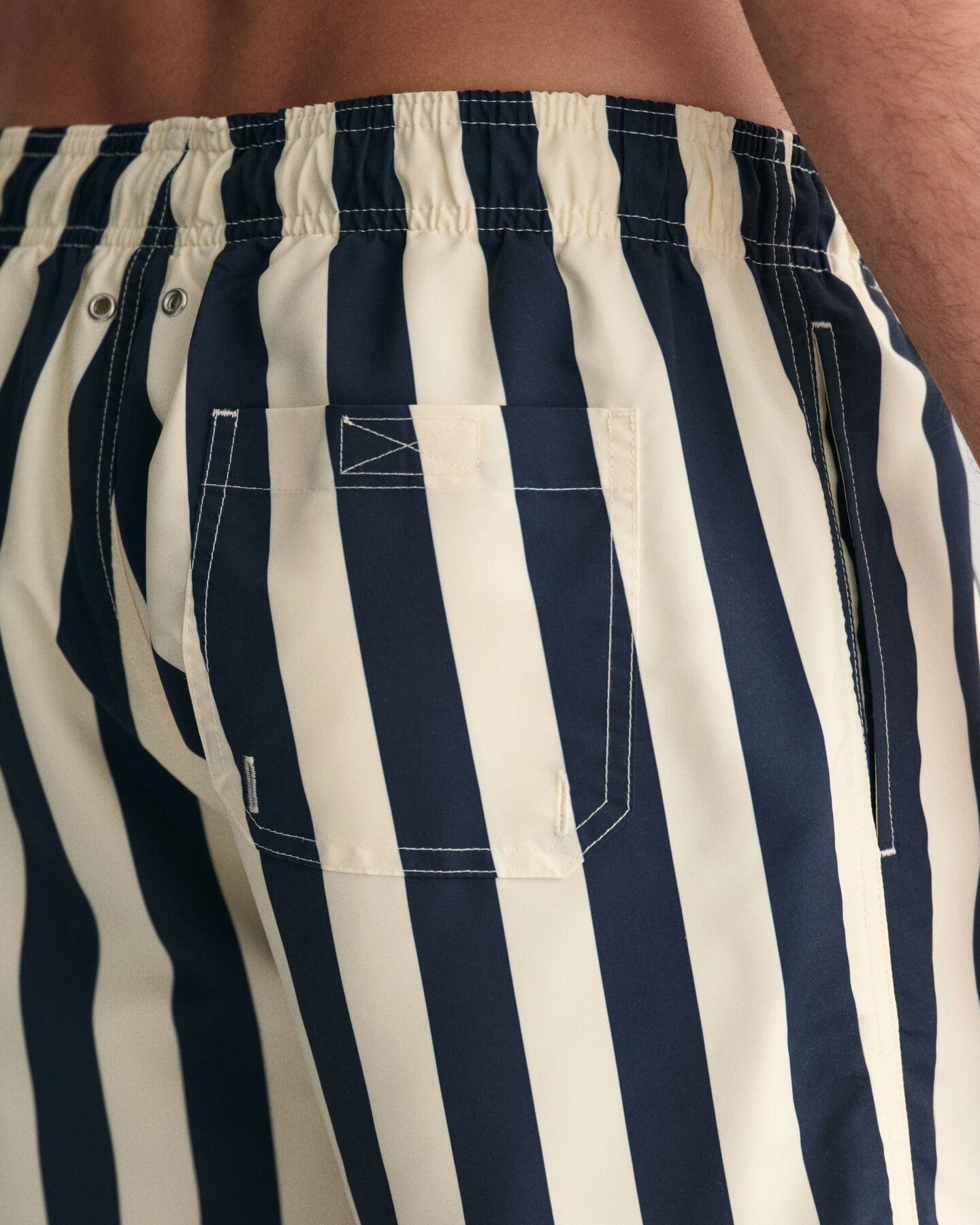 Block Striped Swim Shorts