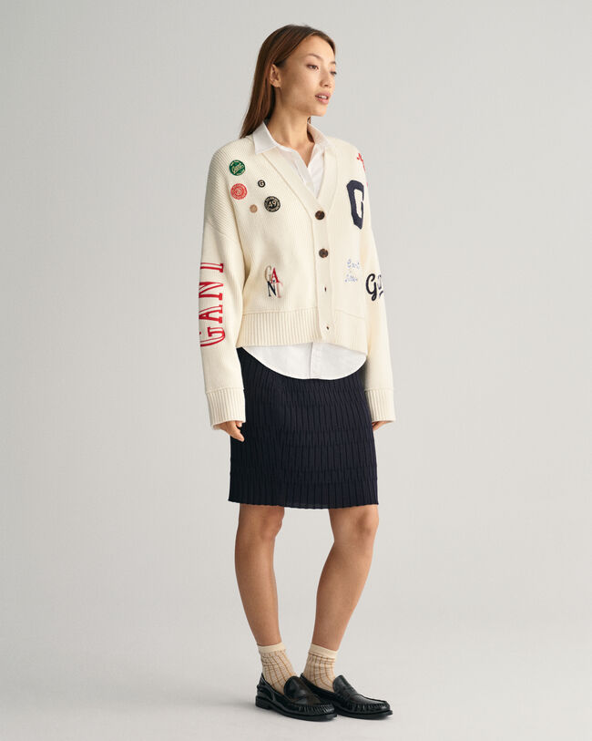 Tekstureret strikket nederdel